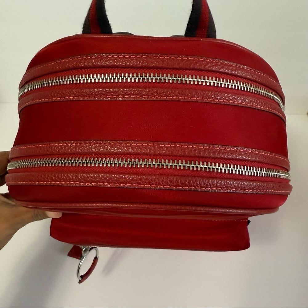 NWT Coach Red Nylon Backpack Minimalist Preppy Academia Designer School Bag - Picture 4 of 13